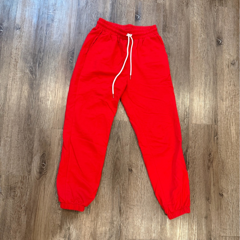 Red Women’s Synched Jogger Pants